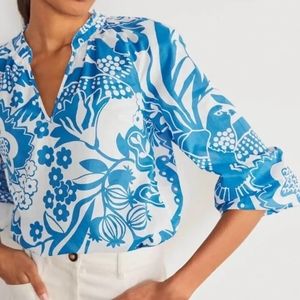 Boden Heather Top in Moroccan Blue , Size 6